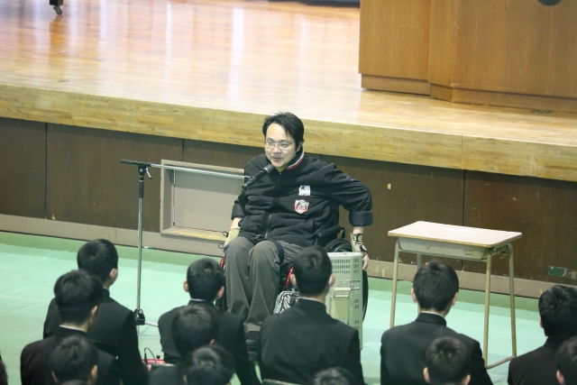 赤江中学校　立志式　記念講演