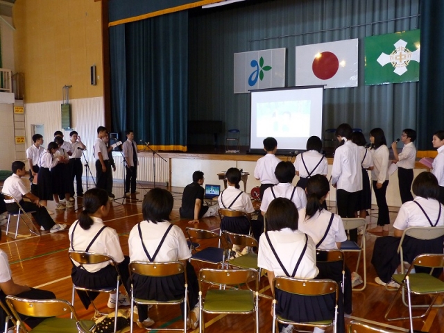 アフレコ体験活動の様子